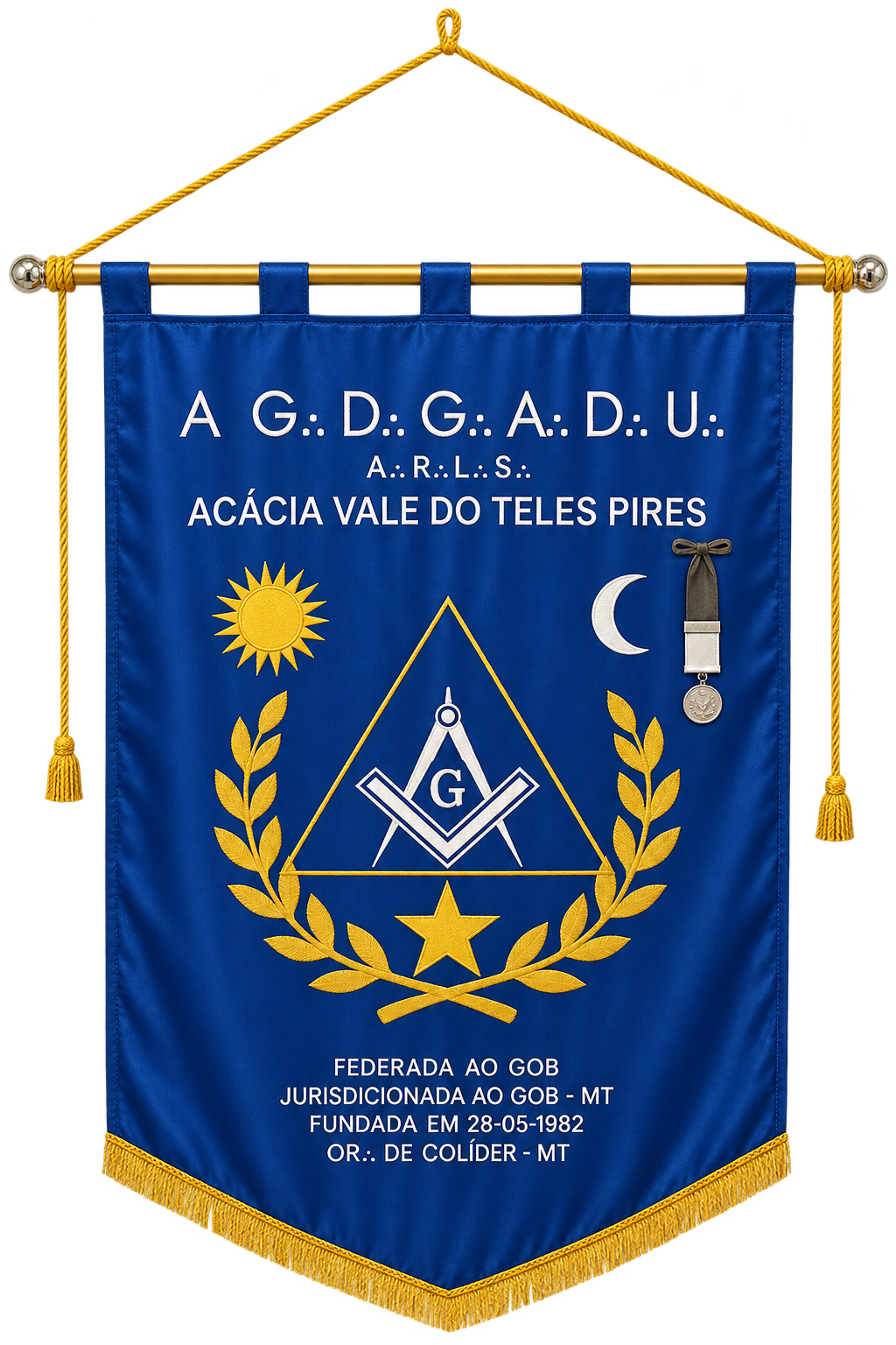 Estandarte da A.R.L.S.  Acácia Vale do Teles Pires