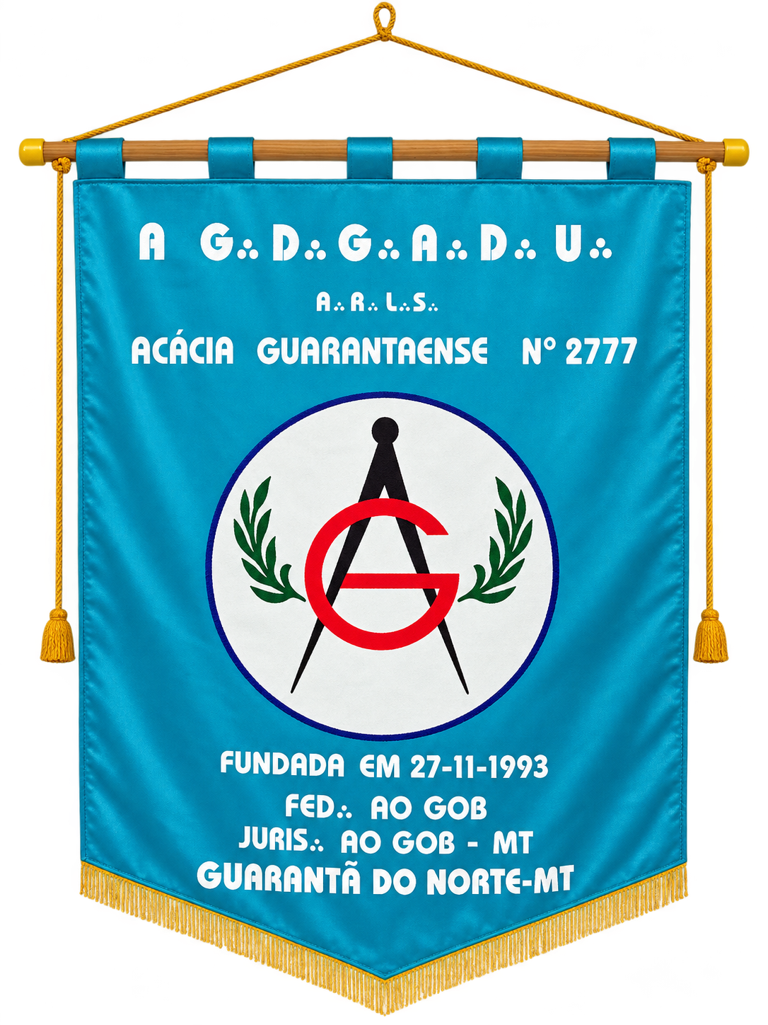 Estandarte da A.R.L.S.  Acácia Guarantaense