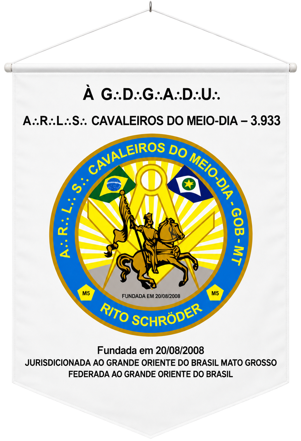 Estandarte da A.R.L.S. Cavaleiros do Meio-Dia