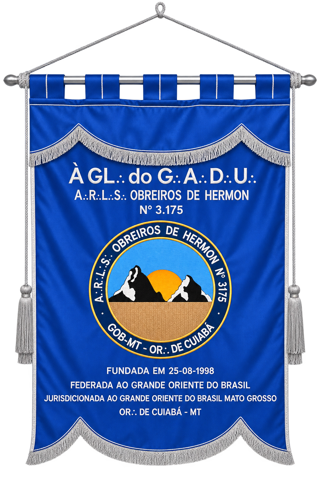 Estandarte da A.R.L.S.  Obreiros de Hermon